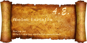 Abeles Esztella névjegykártya
